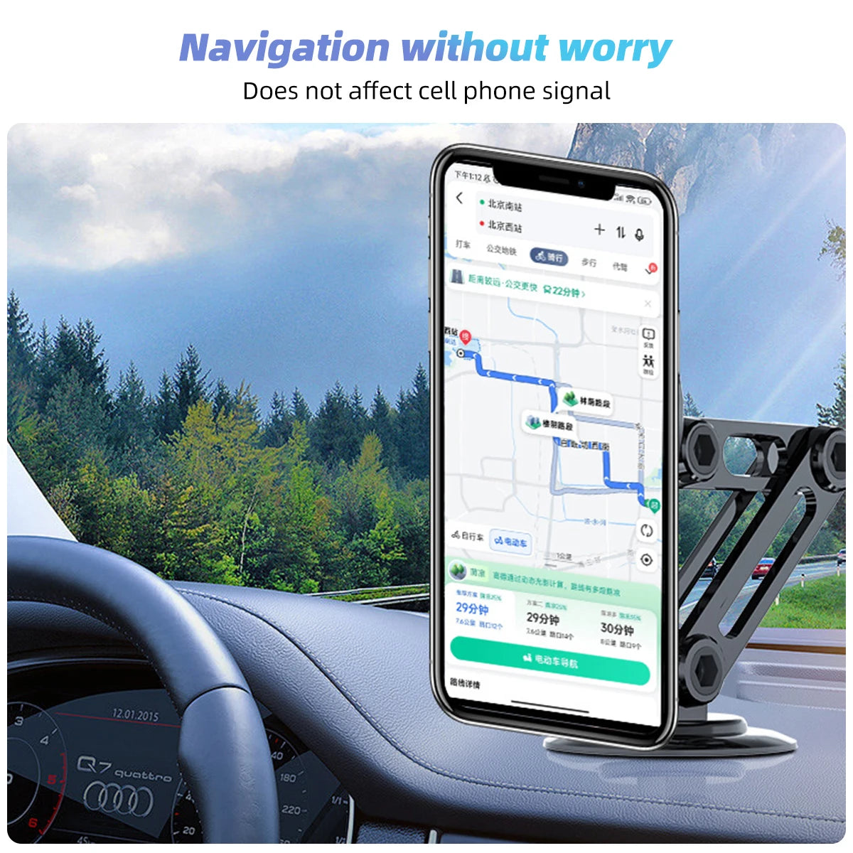 Universal 360 Degree  Magnetic Phone Holder Telescoping Car Phone Mount for iPhone 14 13 12 11 Max Plus Car Navigation Bracket