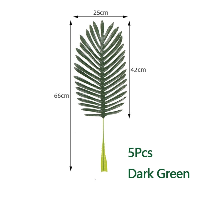 Artificial Coconut Artificial Palm Leaves Stems Fake Palm Leaves Palm Tree  for Home Office Party Arrangement Wedding Decoration