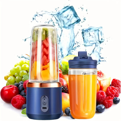 Multifunctional Portable Juicer, 2-in-1 Fruit Blender and Juicer with 6 Blades