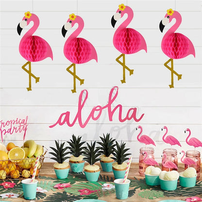 Hawaii Party Luau Flamingo Party Pink Flamingos Decor Pineapple Summer Wedding Party Birthday Girl Hawaiian Party Decor Tropical