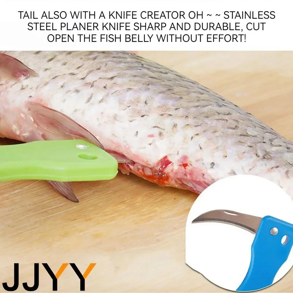 Fish Scale Remover Brush Fishing Scaler Tool Kitchen Cleaning Accessory Fish Skin Scraper Planner Knife for Easy Cooking