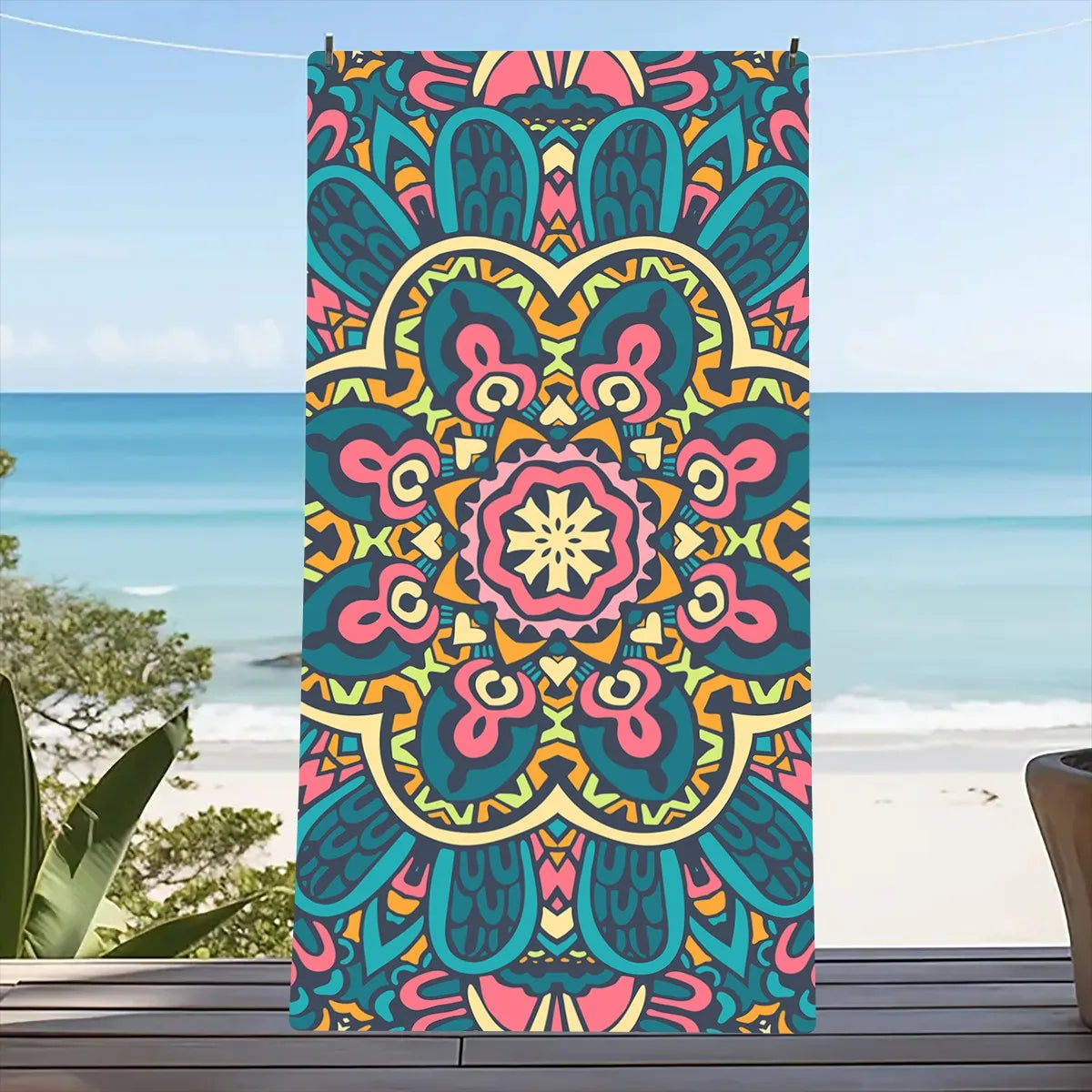 1PC Beach Towel Boho Design Bath Towels Extra Large Sand Free Quick Dry Travel Towels Gifts For Yoga Sports Adults