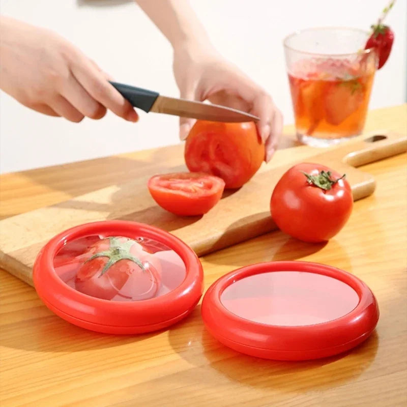 Reusable Food Saver Box Half Cut Fruit Freshing Retractable Film Storage Container Fruit Preservation Seal Cover Kitchen Tools