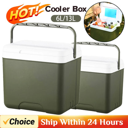 13/6L Camping Ice Box Outdoor Fridge Cooler 18L Large Capacity Portable Ice Bucket Incubator Refrigerator Car Fresh-Keeping
