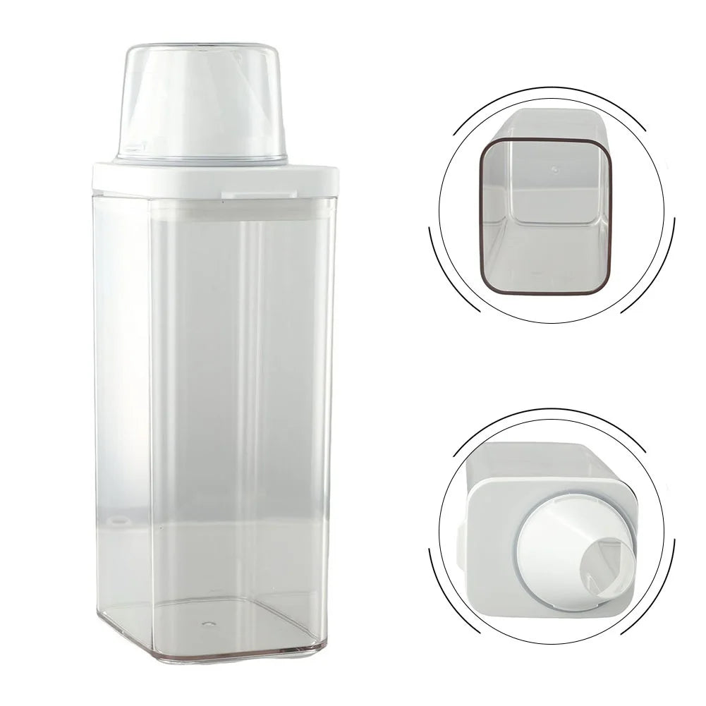 1PC High Quality Laundry Detergent Dispenser For Laundry Detergent Powder Kitchen Plastic Airtight Food Storage Containers