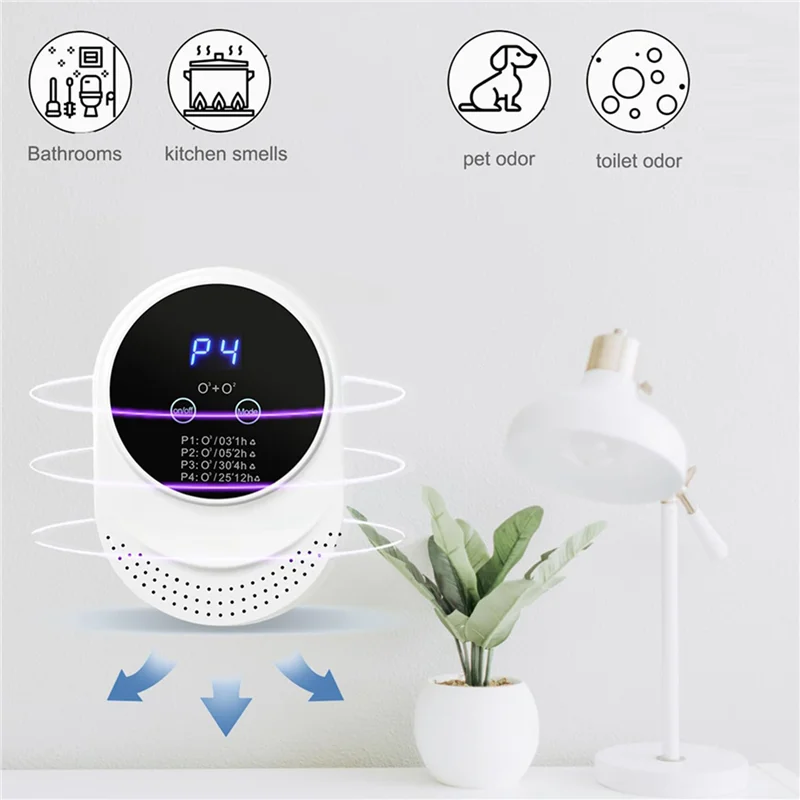 AT21-2X Odor Eliminator For Strong Odor Odor Removal Air Ionizers For Home, Pets,Toilet,Wardrobe, Bedroom,Kitchen,Us Plug