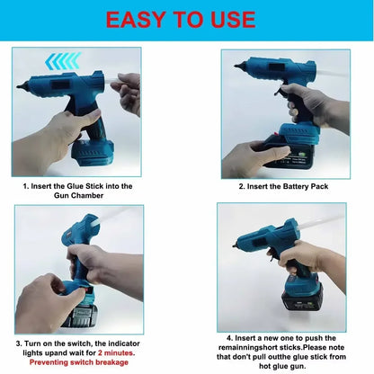 Cordless Hot Glue Gun Industrial Mini Glue Guns Thermo Electric Repair Tool For Makita 18V Lithium Battery