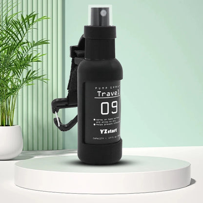 50ml Travel Bottle Leak Proof Refillable Spray Bottle Liquid Containers with Tactical Hook Strap Alcohol Spray Bottle for Liquid