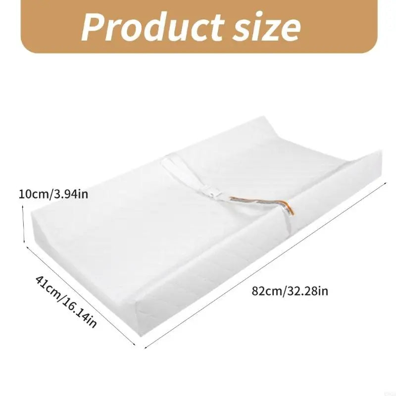 090B 32x16inch Changing Diaper Mat Baby Diaper Changing Table Pad with Fastening Strap Changing Pad for Dresser Top