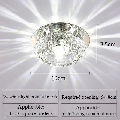 LED Ceiling Lamp for Aisle, Flush, Living Room, Crystal Corridor, Porch Light, Front Porch, Porch Light