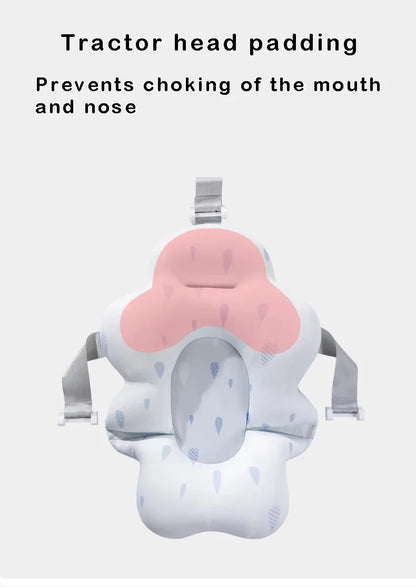 Baby Bath Seat Support Mat Newborn bath Tub Seat Baby Bath Tub Nonslip Pad Safety Bath Support Soft Cushion Mat Pillow 54x41cm