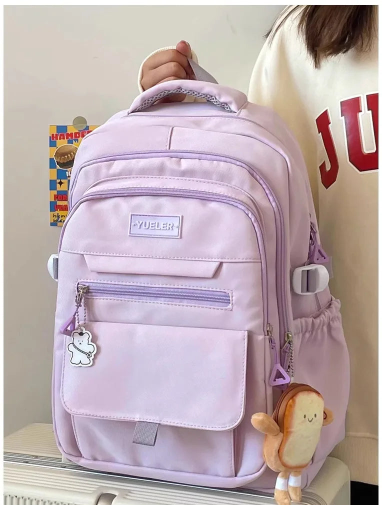 Japanese style Junior High School Large Capacity Backpack High School Student school bags Simple and Versatile Laptop Backpacks