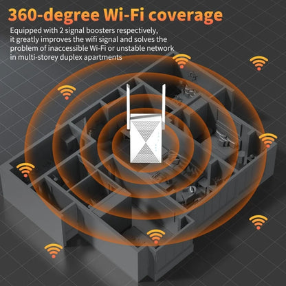 1200Mbps WiFi Repeater Wireless Signal Extender 2.4G 5GHz Dual Band Wi-Fi Amplifier Router Long Range Signal Booster For Home