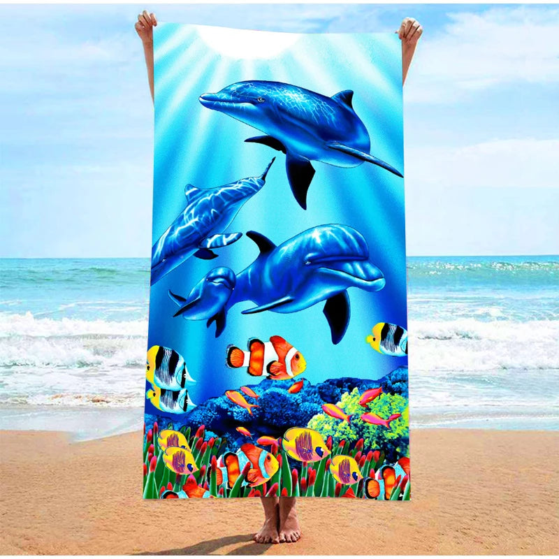 Oversized Rainbow Striped Beach Towel Vibrant Rainbow Colors Quick-Dry Microfiber Strong Wrap Design Beach & Pool Use Beach
