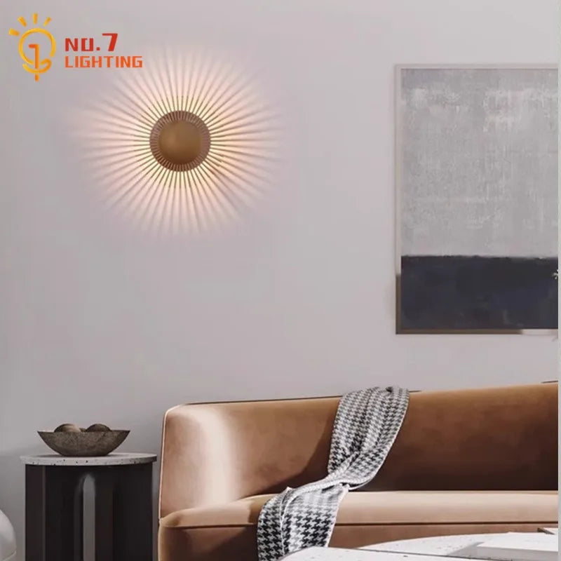 Modern Minimalist Atmosphere Small Wall Lamp LED Aluminum Art Decorative Wall Mounted Living Bedroom Bedside Background Hotel