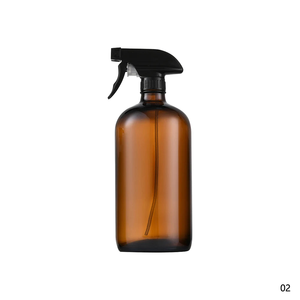 Refillable Empty Anti-UV Amber Glass Spray Bottles Container with Triggers Caps for Essential Oils Lotions Perfumes