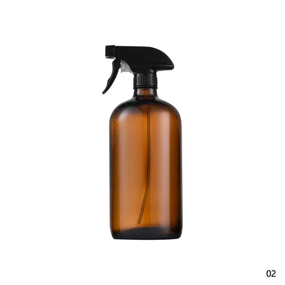 Refillable Empty Anti-UV Amber Glass Spray Bottles Container with Triggers Caps for Essential Oils Lotions Perfumes