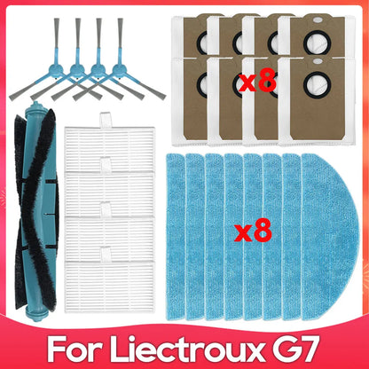 Compatible For ( Liectroux G7 / AENO RC4S / EVOLUTION AIRO ) Roller Side Brush Filter Mop Dust Bag Robot Vacuums Accessory
