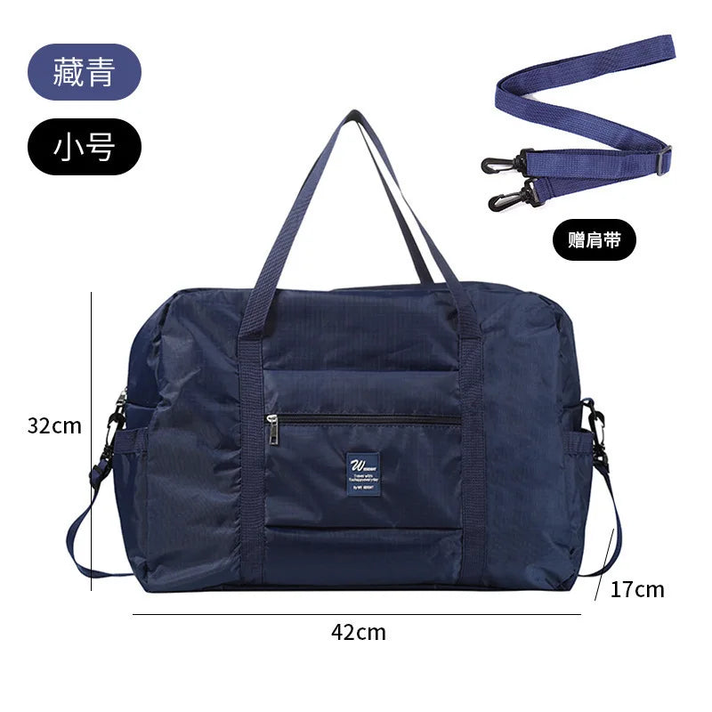 2025 Newest Moving Luggage Bag Hand-held Drawbar Travel Bag Women's Business Foldable Travel Clothing Storage Bag