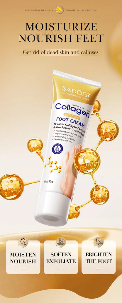 SAODER Collagen Foot Cream Feet skincare Moisturizing Hydrating Firming Nourishing Repairing Feet Creams Foot Skin Care Products