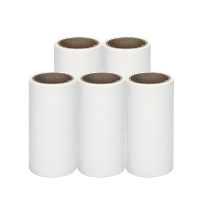 5 Rolls Portable Carpet Tape Hair Remover Lint Roller Refills for Clothes Tearable Sticky Paper