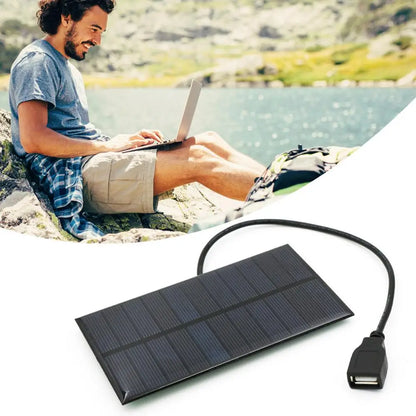 New Solar Panel Power Bank 5.5W USB Solar Panel Charger Compact Solar Panel Chargers For Smart Phones Tablets Hiking Camping