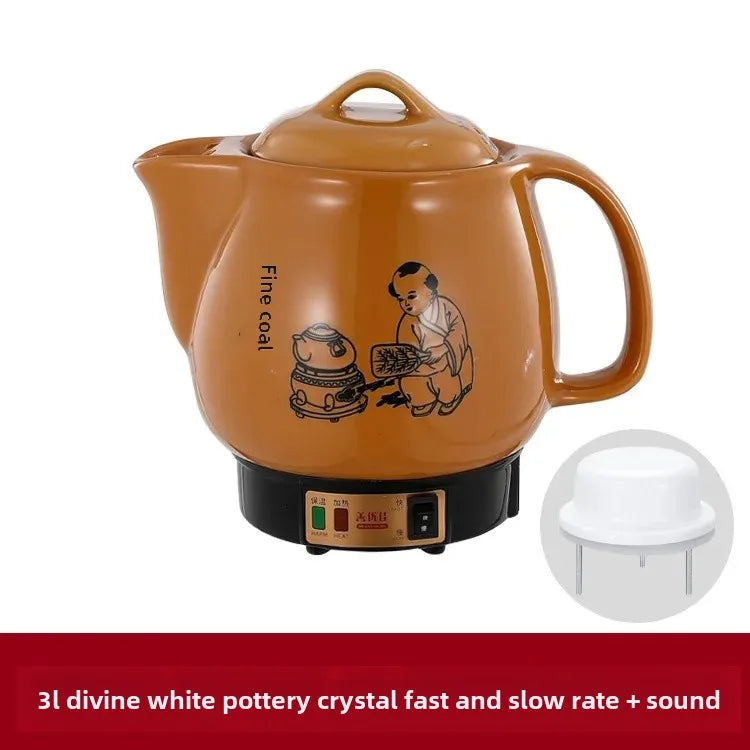 Shanyoujia Ceramic One-Piece Electrochemical Health Pot Automatic Boiling Medicine Pot Insulated Electric Heating Pharmacy Pot