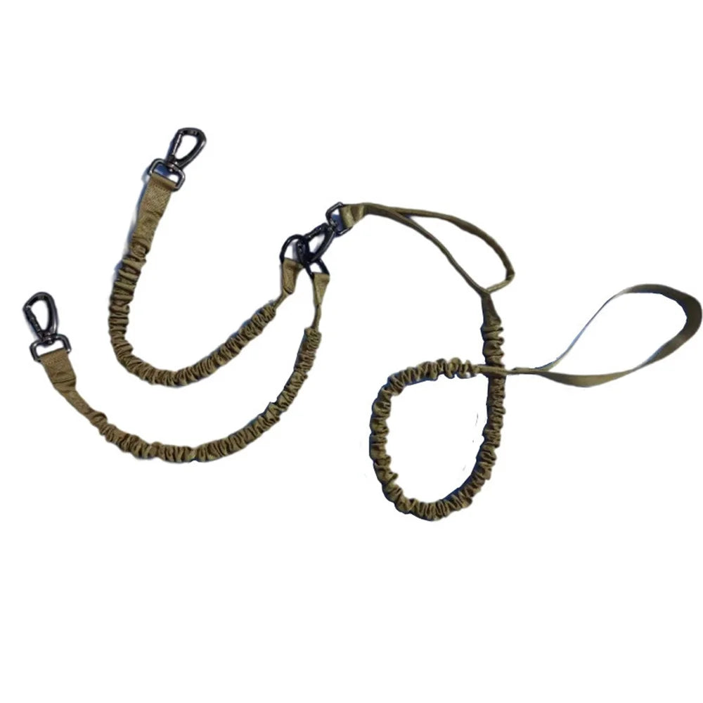 Dog Seat Belt 1-to-2 Extend Rope 54-90CM Elasticity Pet Safety Nylon Dog Leash with Car Seat Buckle Dog Accessories Olive Khaki