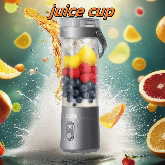 Electric Portable Blender Wireless Rechargeable USB Fruit Blender 600ML Kitchen Mixer Machine Traveling Juicer Cup Fruit Blender