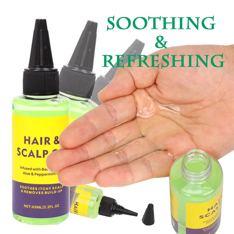 Hair Scalp Oil 65Ml Anti Drynes Soothes Itchy Scalp And Removes Product Build Up Infused With Bacuri Butter Aloe&Peppermint Oil
