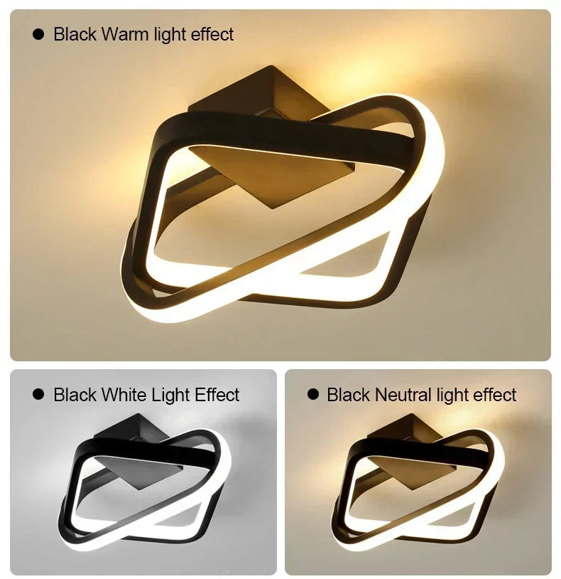 LED Strip Aisle Ceiling Lights Modern Minimalist Living Room Lamps For Balcony Entrance Staircase Home lighting Led 3 color