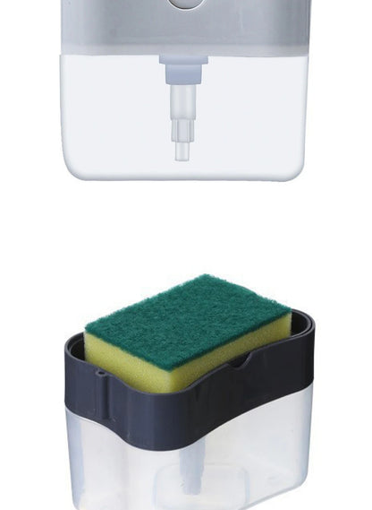 1 Dish Detergent Dispenser Kitchen Detergent Press Portable Soap Dispenser Pak Clean Cloth Dishwashing