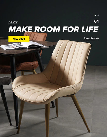 Nordic light stool leather soft dining chair kitchen dining room back chair dining room back chair restaurant is free shipping