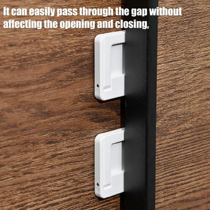 2 Pcs Baby Safety Sliding Sash Stopper Cabinet Locks Keyless Sliding Door Window Wardrobe Locks Strong Adhesive No Drills