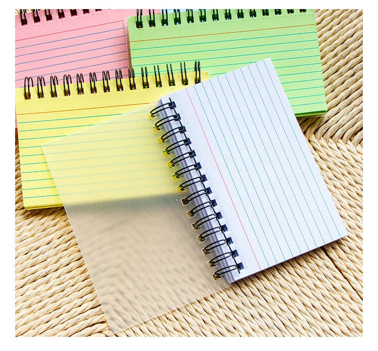 Simple Lined Spiral Notebook With Colorful Pages,Tearable Binding,Office Supplies Journal Diary Stationery Back To School