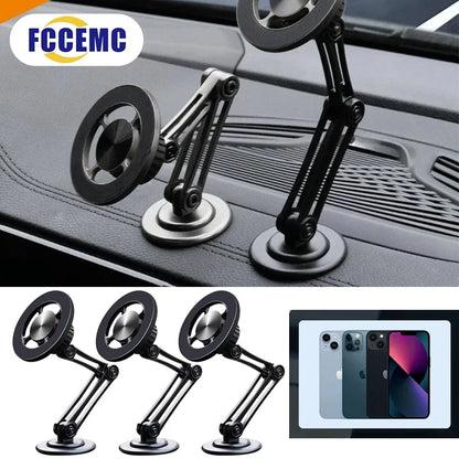 Magnetic Car Phone Stand - Scalable, 360 ° Rotating Foldable, Compatible with All Phones, Suitable for All Scenarios