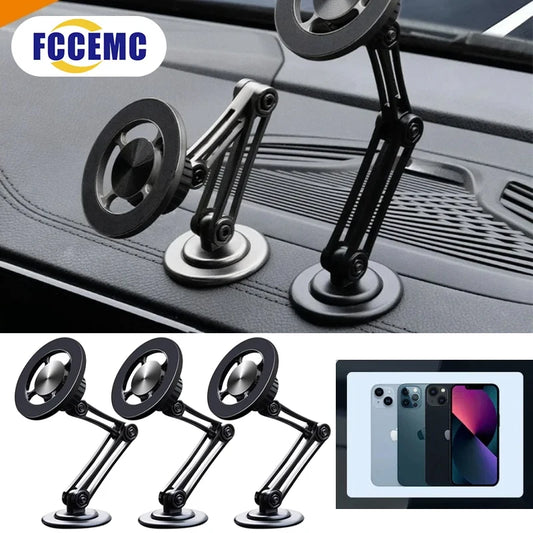 Magnetic Car Phone Stand - Scalable, 360 ° Rotating Foldable, Compatible with All Phones, Suitable for All Scenarios