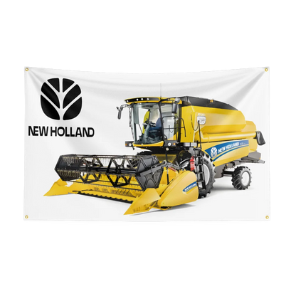 90x150CM TRACTORS New Hollands Agriculture Flag Polyester Printed Excavator Banner For Decor