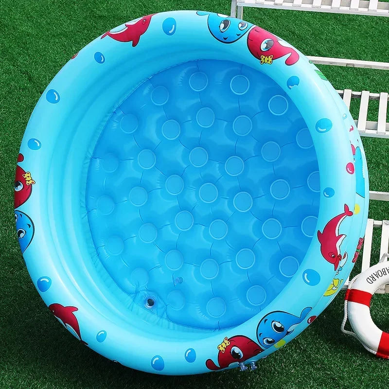 Reusable Inflatable Swimming Pool Double Layer Garden Portable Thickened For Kids Water Toys Party Round Indoor Outdoor Paddling