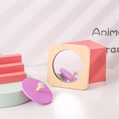 Black and White Newborn Mirror Toys Baby Tummy Time for Babies Montessori Development Crawl High Contrast Activity Sensory Toy