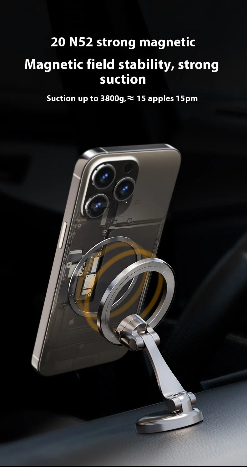 Magnetic Car Phone Mount Holder Multi-Functional Floating Screen Foldable Stand Vehicles Universal Phone Holder Safe Driving