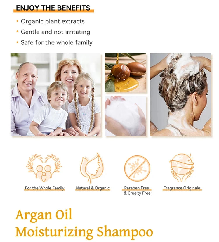 PURC Morocco Set Serum Smoothing Shampoo Conditioner And Repair Hair Mask Anti Dandruff Scalp Anti-Itch Hair Care Products Kit