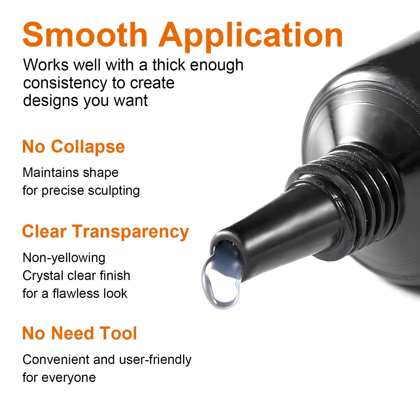 10ml 3D Nail Art Gel - DIY Designs,Waterproof Sculpting gel，Waterproof Nail Art Design Gel for Intricate Carvings & Shapes