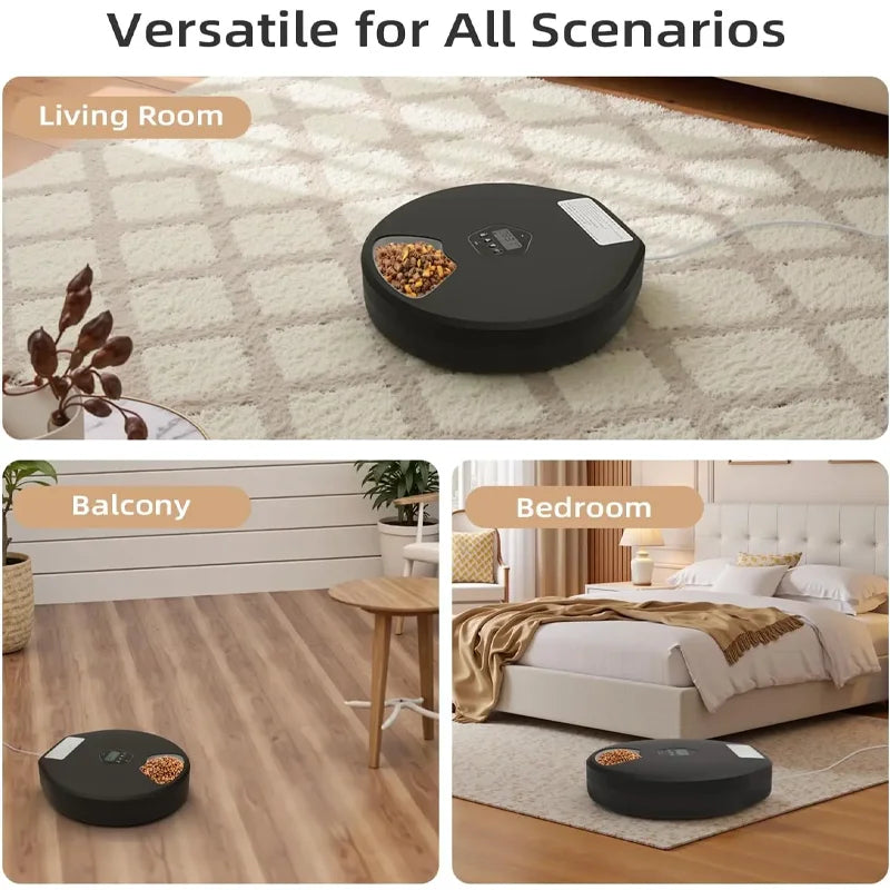 Automatic Wet/Dry Food Pet Feeder 5-Meal Timer Dispenser Programmable Smart Feeder for Cat/Dog Small Pet Supplies