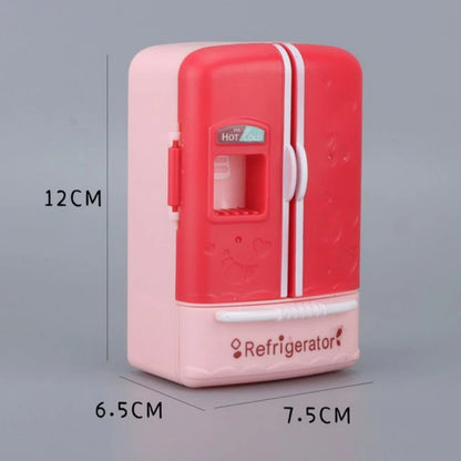 1:12 Miniature Furniture Shopping Cart Refrigerator Kitchen Shelve Mini Drink Dessert Food Dollhouse Kitchen Toy Model Gift