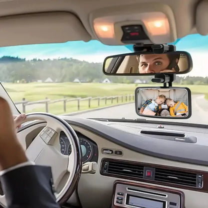 Baby Mirror Car Interior Rear View Mirror Clip Rear Facing Mirrors For Auto Safety Driving Kids Baby Monitor Angle Adjustable