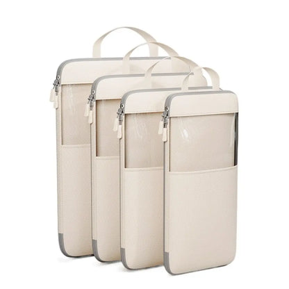 1/4Pcs Expandable Compression Packing Cubes Bag Multi-Sized Waterproof Travel Clothing Storage Bag Lightweight Dustproof
