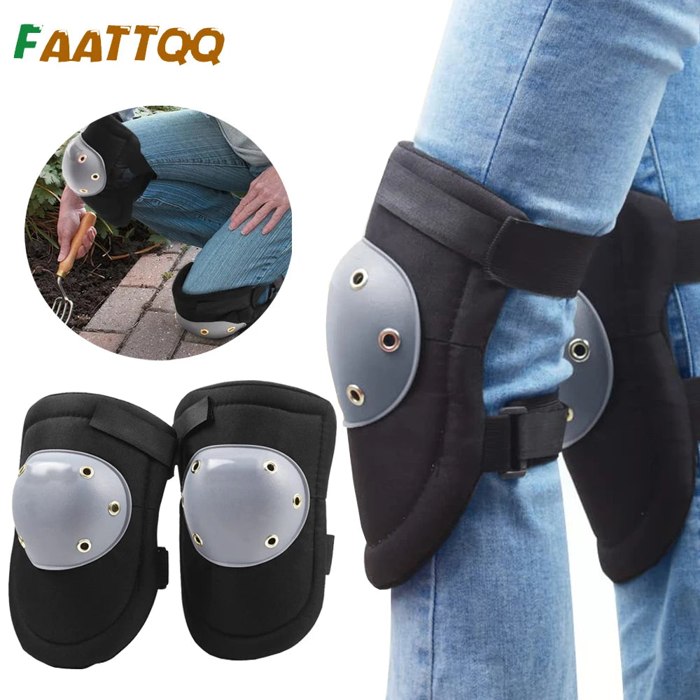 1Pair Professional Knee Pads for Work, Durable Construction Adjustable Knee Pads for Flooring, Gardening, Cleaning, Constructing