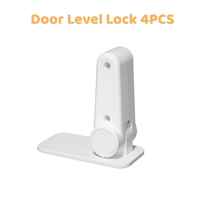 4PCS Child Safety Door Level Handle Locks Anti-open Door Security ProtectionUniversal Drawer Cabinet Refrigerator Oven Door Lock