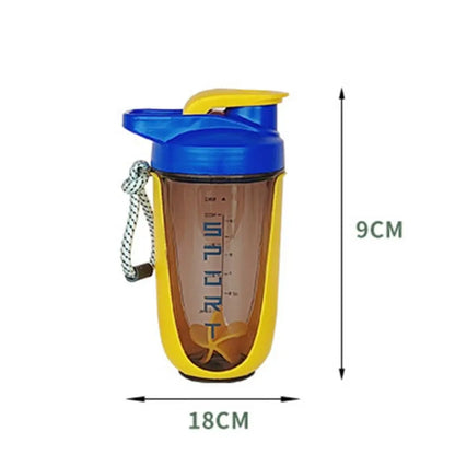 With Whisk Ball Sport Water Bottle Stirs Cup Drinkware Blender Water Bottle LeakProof Portable Sport Mixing Cup